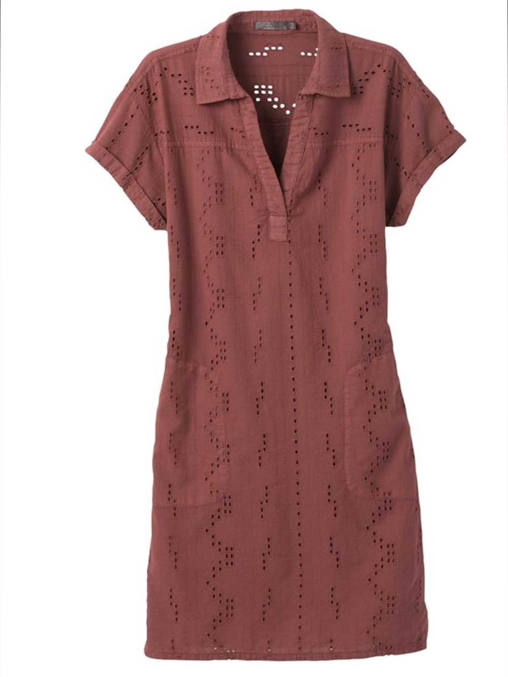 Prana Ladyland Eyelet Dress in Vino Small - Picture 4 of 11
